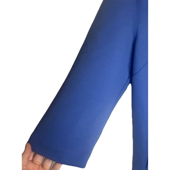 Pendleton Women’s Blue Ribbed Knit 3/4 Sleeve Blazer Jacket Stretch Sz 2X - Picture 4 of 10